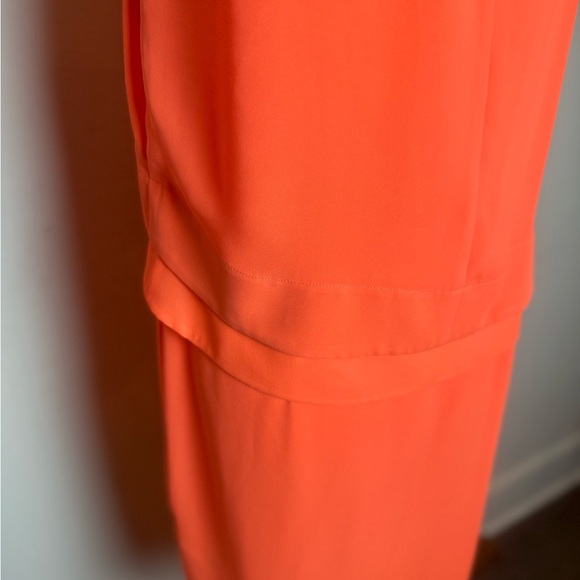 Banana Republic Sleeveless Layered Shift Dress Size 10 | Bright Orange - Picture 6 of 15